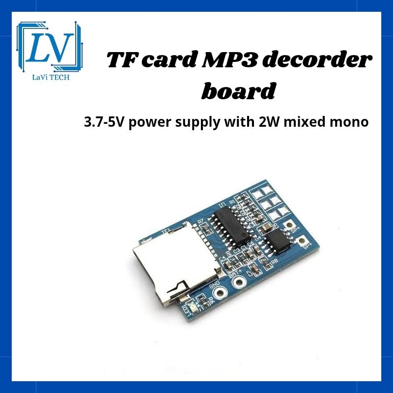 TF Card Player MP3 Decoder Board 2W Amplifier Module