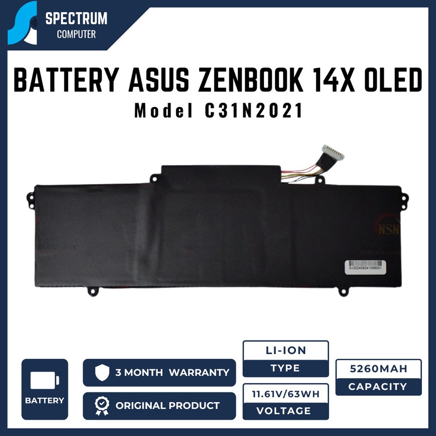 Baterai Asus ZenBook 14X OLED UX5401EA UX5401 UX5400 UM5401 C31N2021 Original