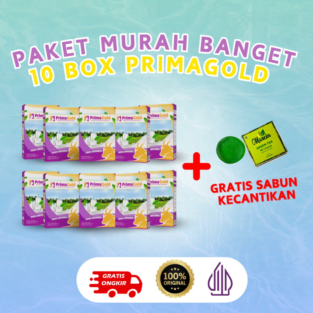 

PAKET SUPER HEMAT - PRIMAGOLD 10 BOX FREE SABUN KECANTIKAN