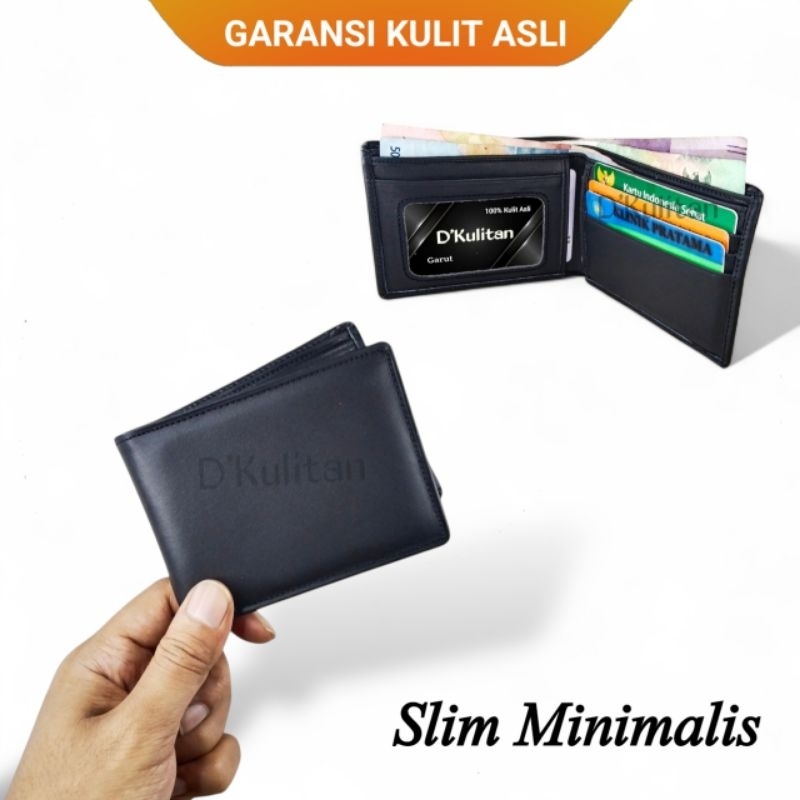 Dompet Kulit Pria Asli ORIGINAL Mini Kecil Tipis Slim Wallet