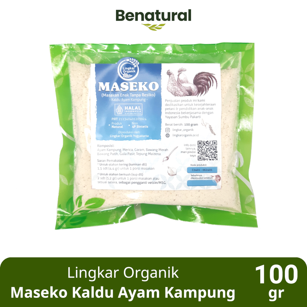

Maseko Kaldu Ayam Kampung Lingkar Organik 100gr