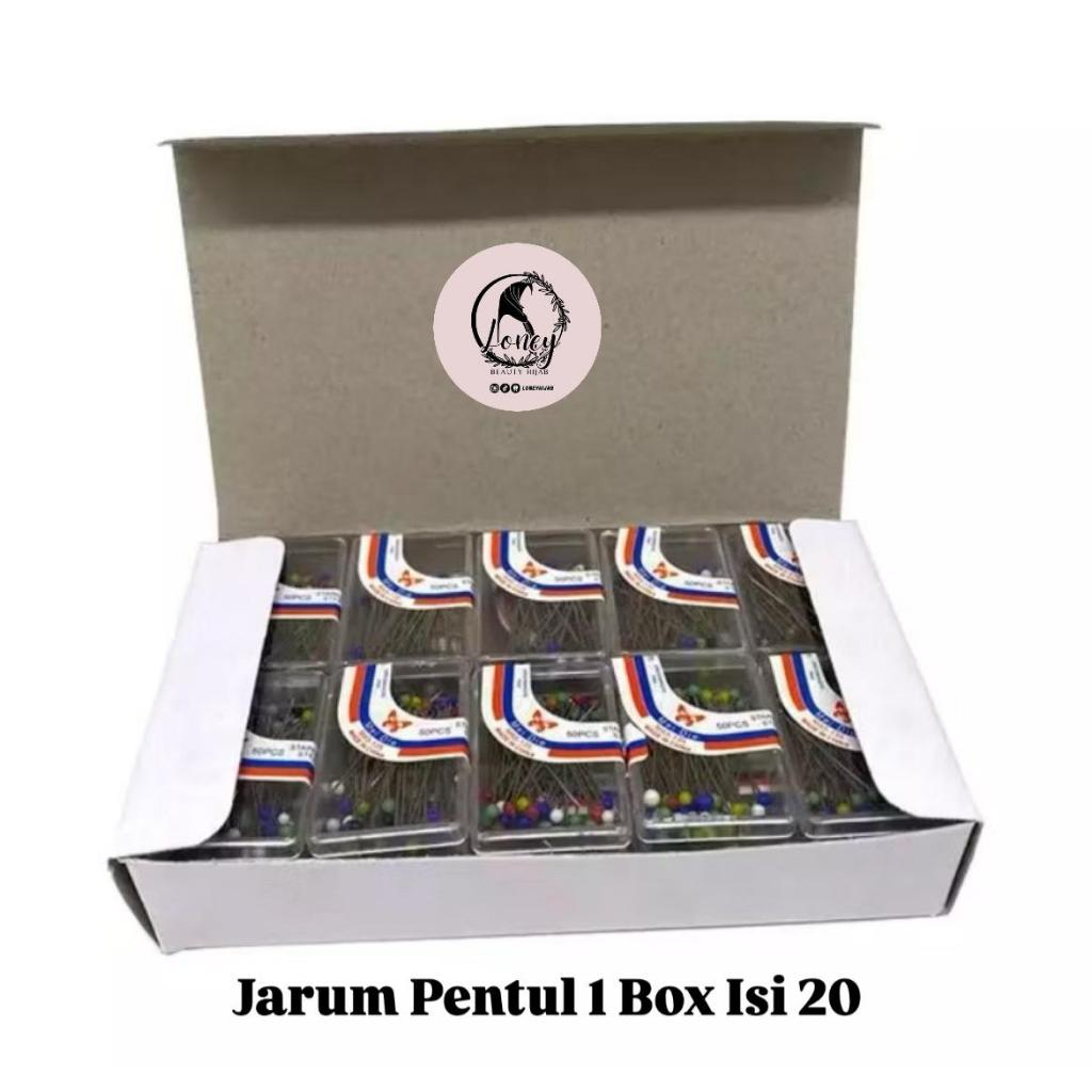 JARUM PENTUL MINI 1 BOX ISI 20 - JARUM HIJAB STAINLESS - JARUM HIJAB HARGA GROSIR - JARUM ANTI KARAT