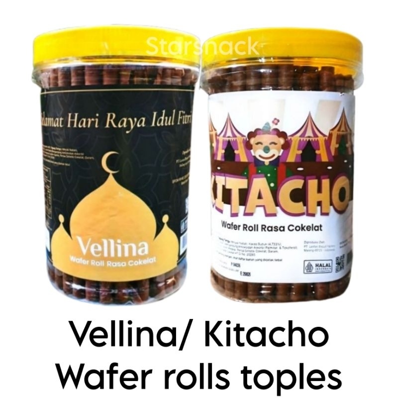 

Kitacho Vellina wafer roll coklat toples