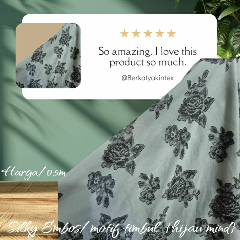 kain silky embos premium motif timbul elegan dan mewah