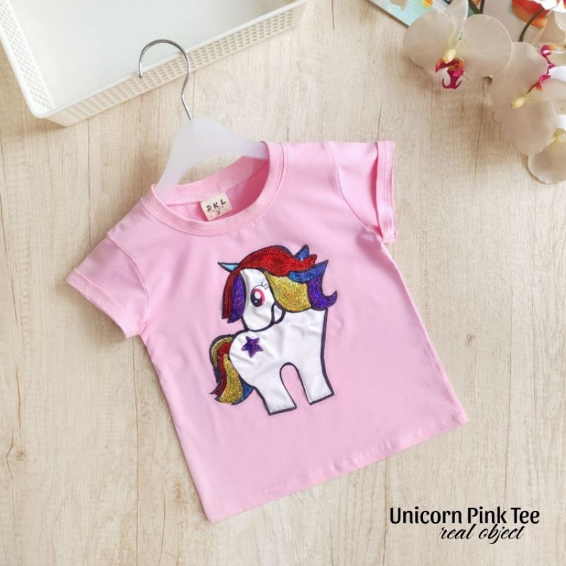 GT. 71 72 KAOS ANAK UNICORN LED PINK / FUSCHIA