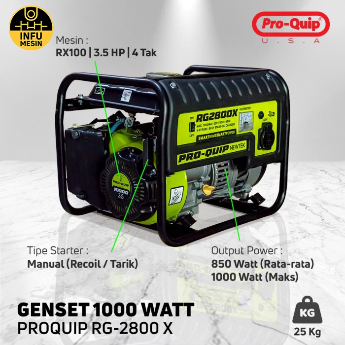 Genset 1000 Watt Proquip RG2800X