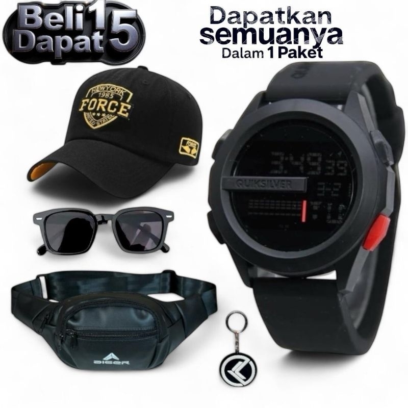 PROMO JAM TANGAN DIGITAL, JAM TANGAN PRIA, JAM TANGAN KEREN, FREE TAS SLEMPANG TOPI DAN KACAMATA