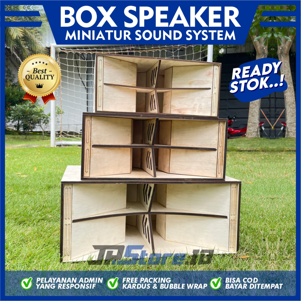 Box Speaker CLA Ala KIMOCHI Box Miniatur Sound System 3 in 4 In 5 In 6 In Bahan Triplek 8mm