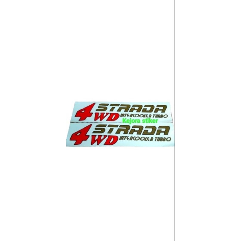 stiker mobil 4WD STRADA INTERCOOLER TURBO