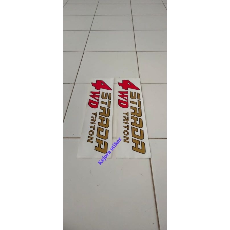 stiker mobil 4WD Strada TRITON