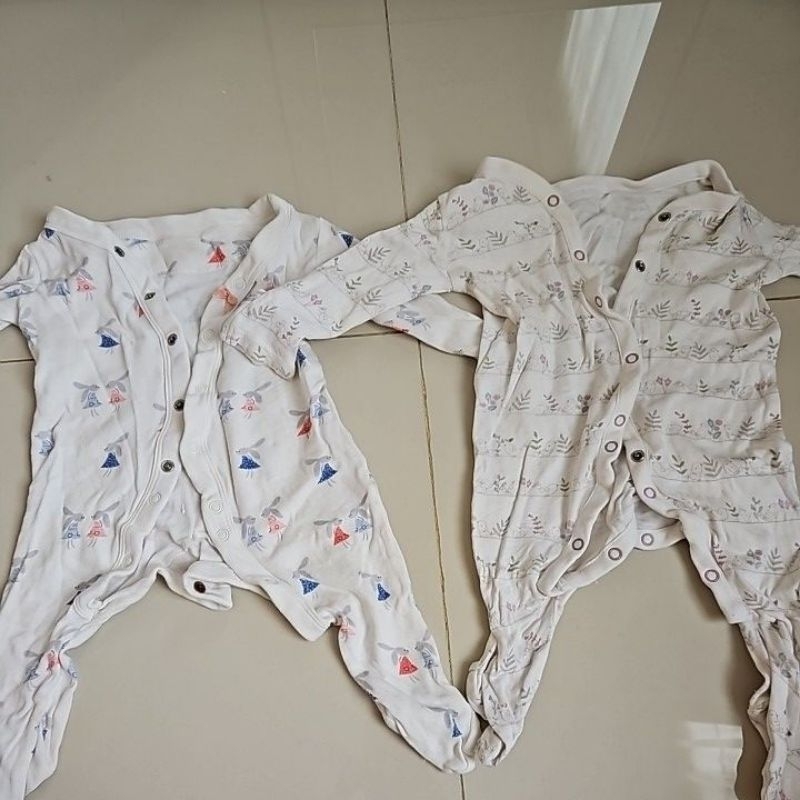 preloved Marks&Spencer baju tidur anak 1-3m (2pcs)