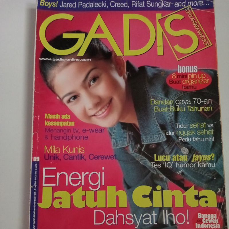 Majalah Gadis Tahun 2002 Cover Inka Noverinta