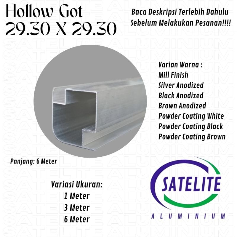 HOLLOW GOT ALUMINIUM HOLLOW GOT ETALASE HOLLOW GOT ALUMUNIUM HOLO GOT KOMODITI