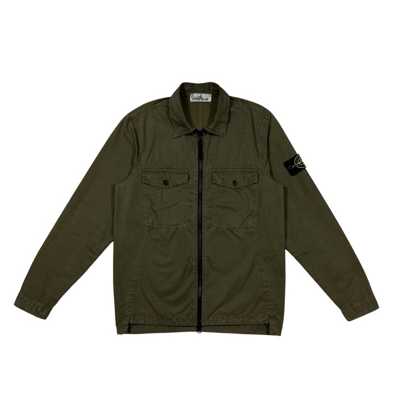 STONE ISLAND OVERSHIRT GREEN OLIVE