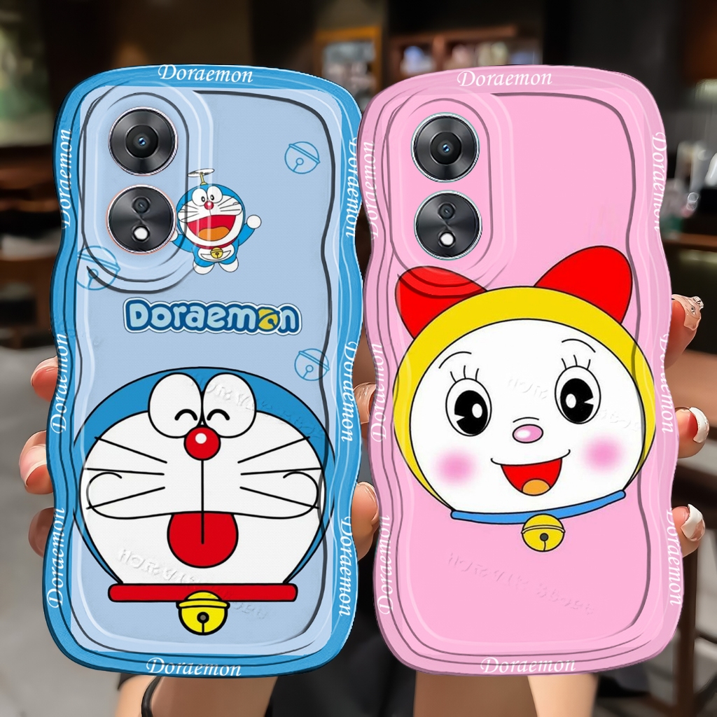 PS - L276 Case untuk type OPPO A18 A38 A17 A17K A584G A585G A784G A785G Softcase gelombang DORAEMON
