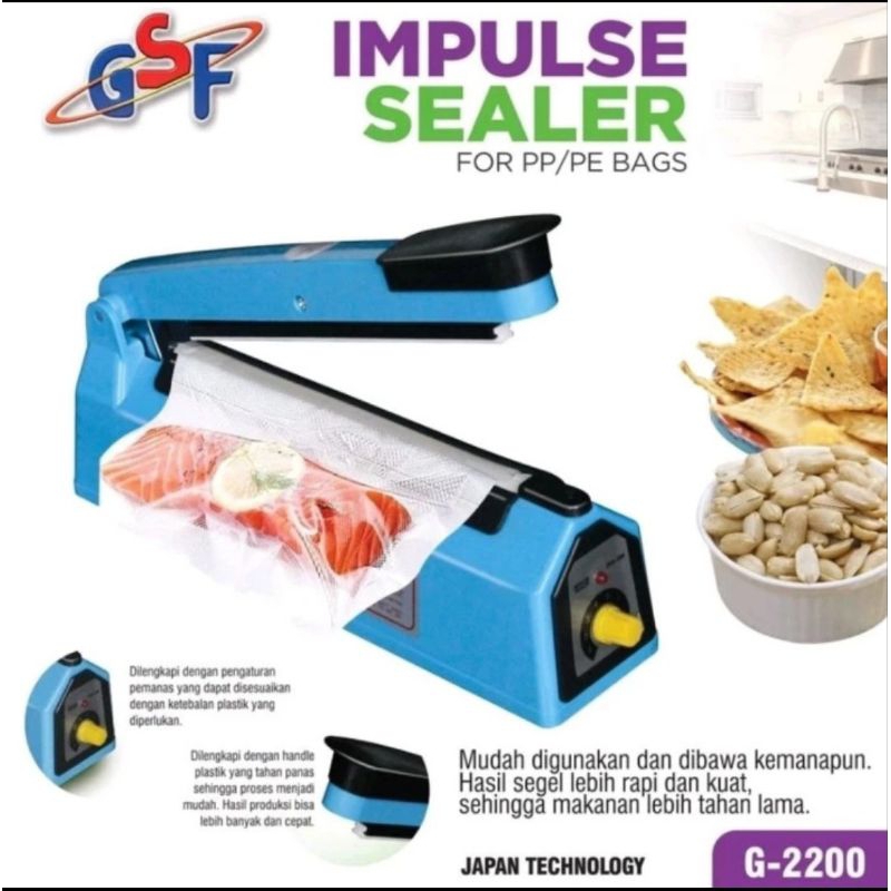 las plastik impluse sealer 20cm pres plastik gsf