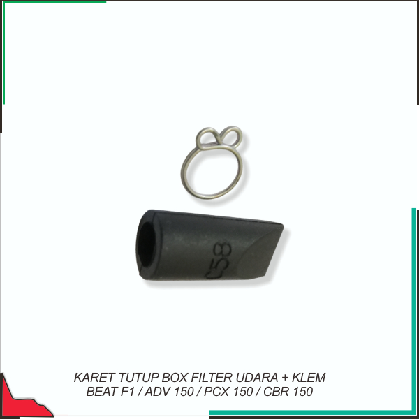 Karet Tutup Box Filter Udara + Klem Beat F1 / Adv 150 / Pcx 150 / Cbr 150