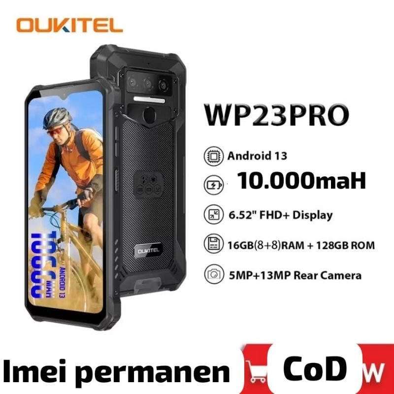 OUKITEL wp23pro 8/128gb baterai 10.000mah