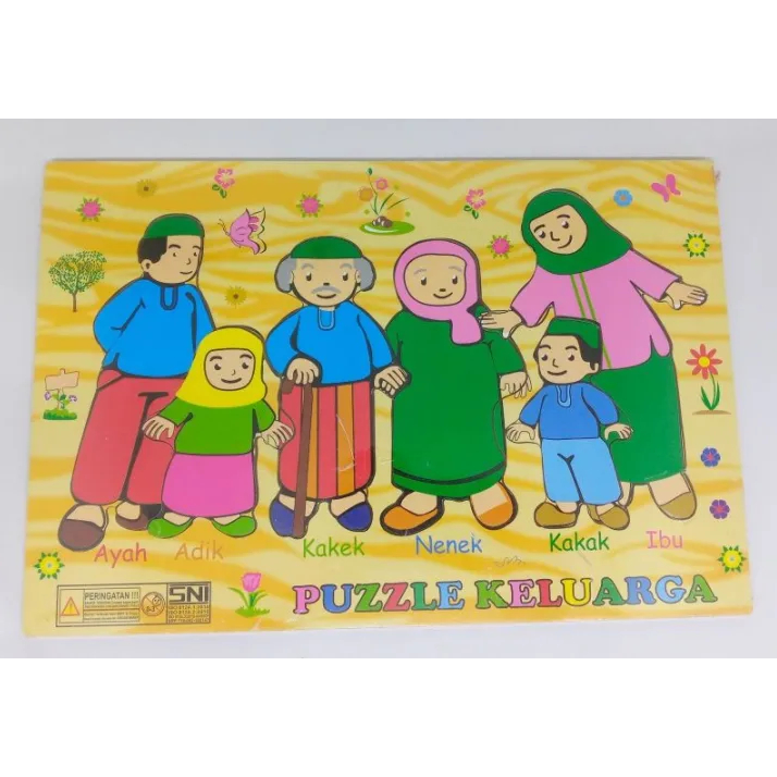 Puzzle Keluarga - Mainan Anak Paud APE