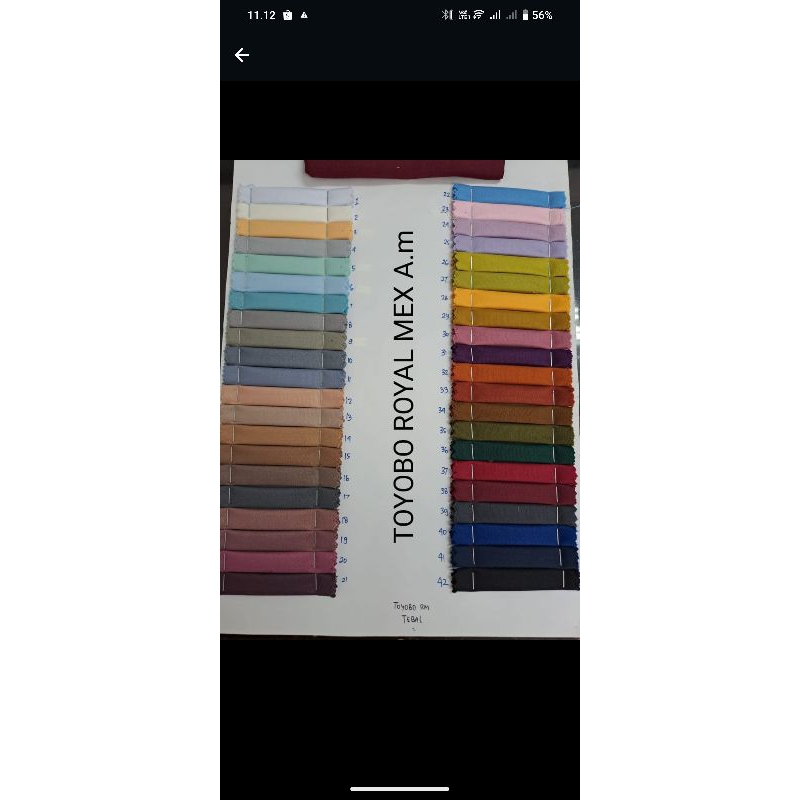 katun toyobo, katun harga per setengah meter