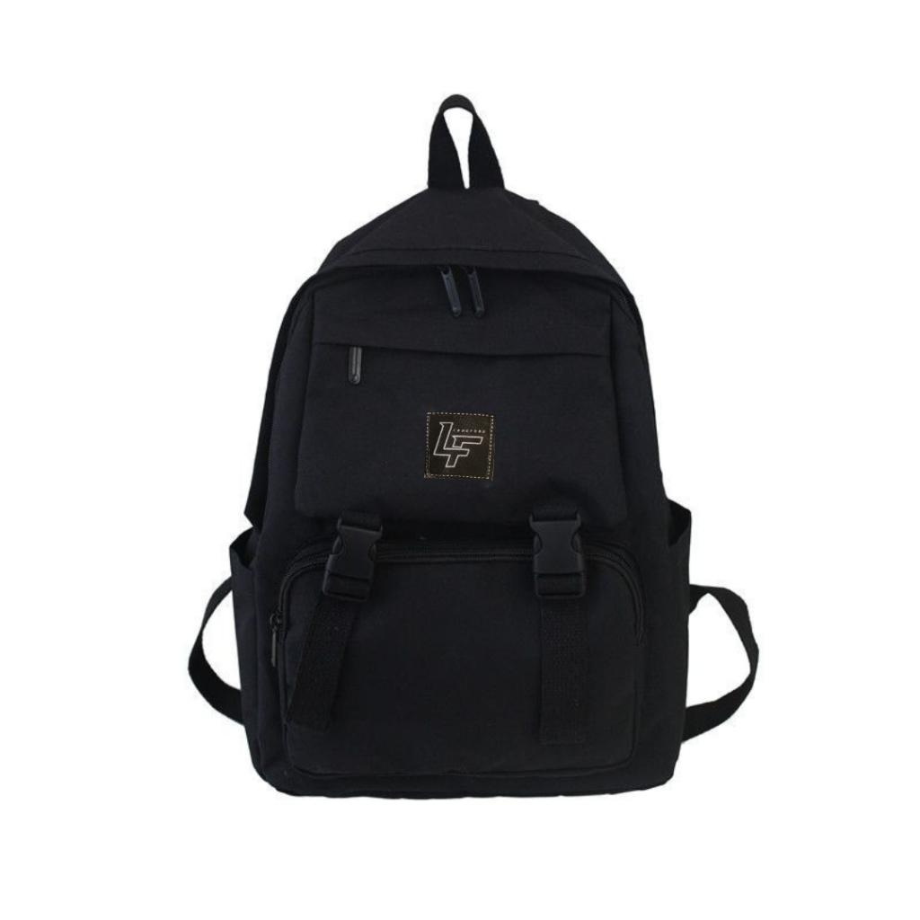 LANGFORD - Tas Ransel Sekolah Polos Tutupan Lebel LF