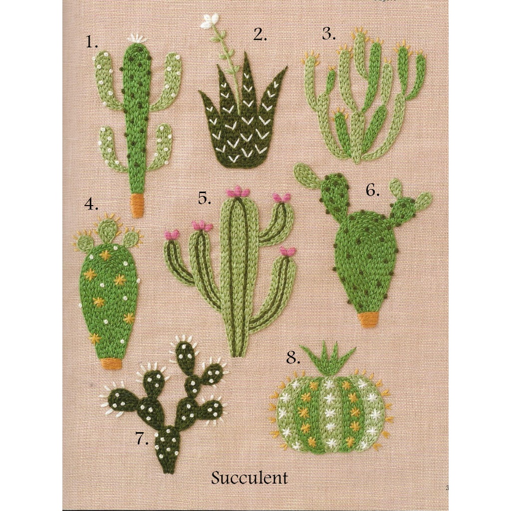 Pola sulam Succulent