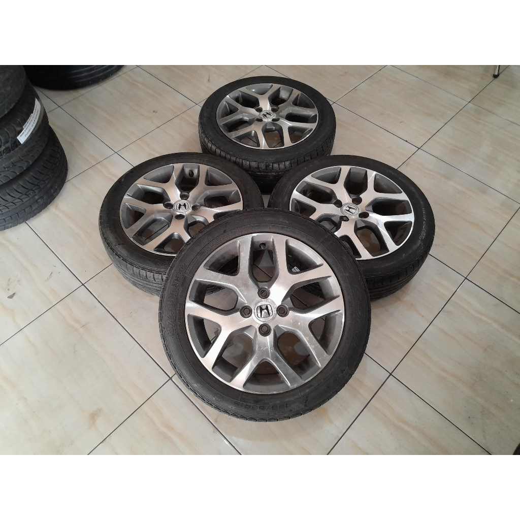 Velg Mobil Bekas R16 Copotan Honda City Pcd 4x100 Ban 185/55 Ring 16 Buat Brio Jazz Freed Mobilio Vi