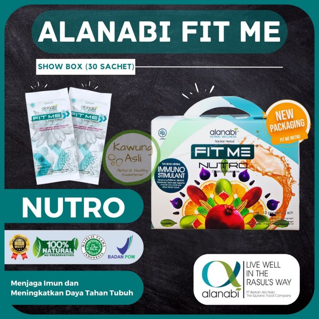 

Alanabi Fit Me Nutro Showbox Minuman Herbal Kesehatan 30 sachet