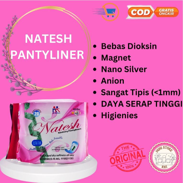 Natesh Pembalut Natesh Pantyliner Original KK Indonesia