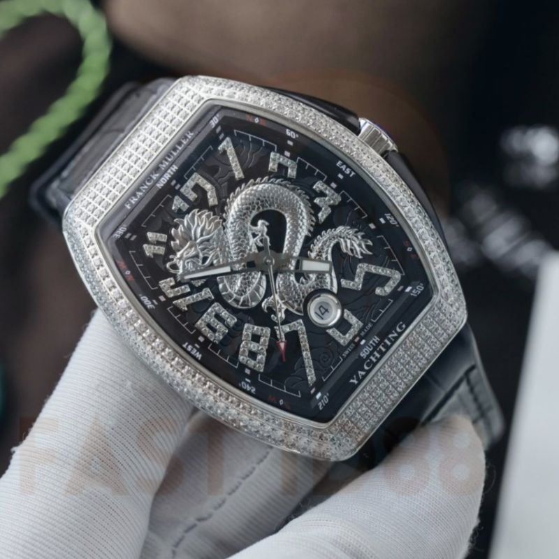jam tangan franck muller automatic series dragon rubber strap 45mm