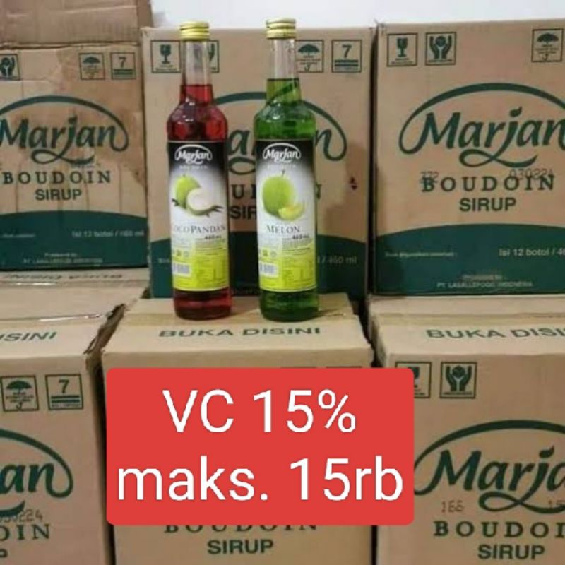 

Sirup Marjan Cocopandan 1dus isi 12