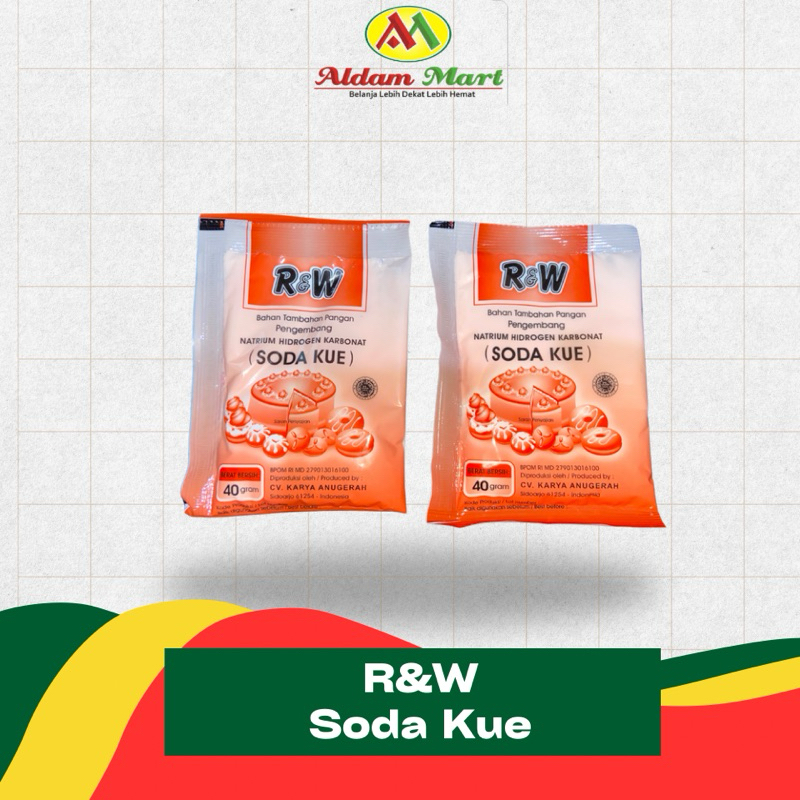 

A.M/ R&W Soda Kue Nayrium Hidrogen Karbonat 40g