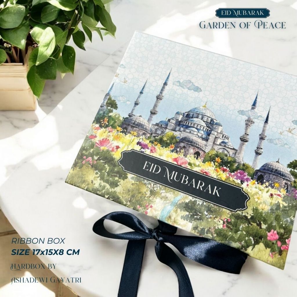 

HARDBOX BY ASHADEWI - EID MUBARAK - GARDEN OF PEACE (17X15X8 CM) / BOX LEBARAN / HAMPERS