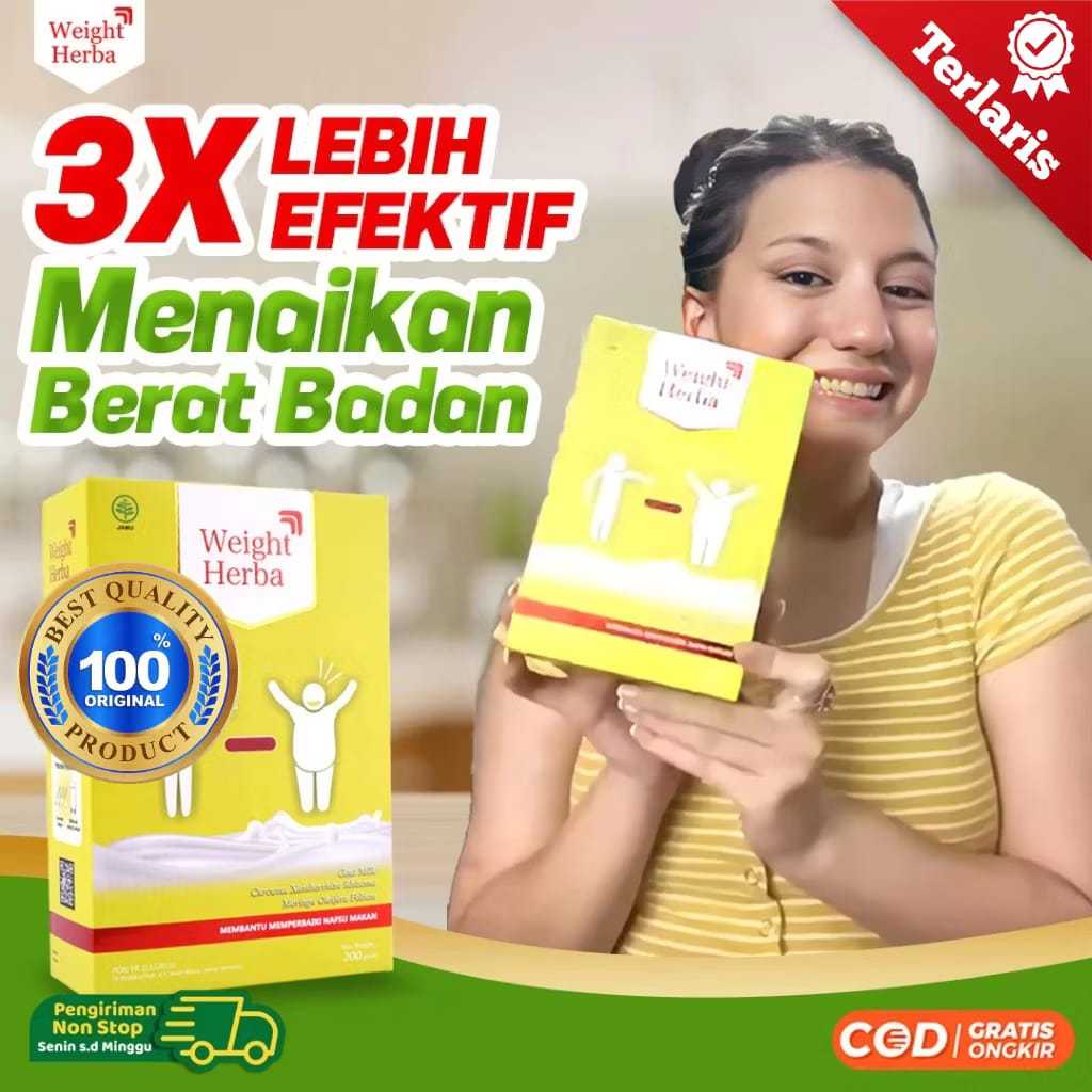 

Weight Herba - Susu Penambah Berat Badan & Nafsu Makan Berkualitas Isi 250gr