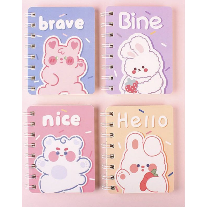 

NOTEBOOK MINI SIZE A7 RING / BUKU MINI KARAKTER LUCU 50 LEMBAR (SATUAN)