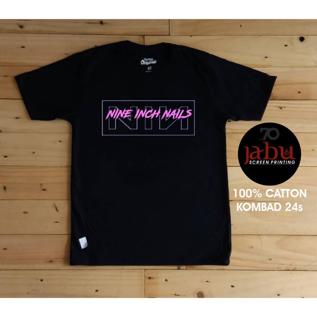 Baju Kaos Distro Nine Inch Nails NIN Anak Laki Laki Perempuan Band Rock Anime Combed 24s Atasan Kaos