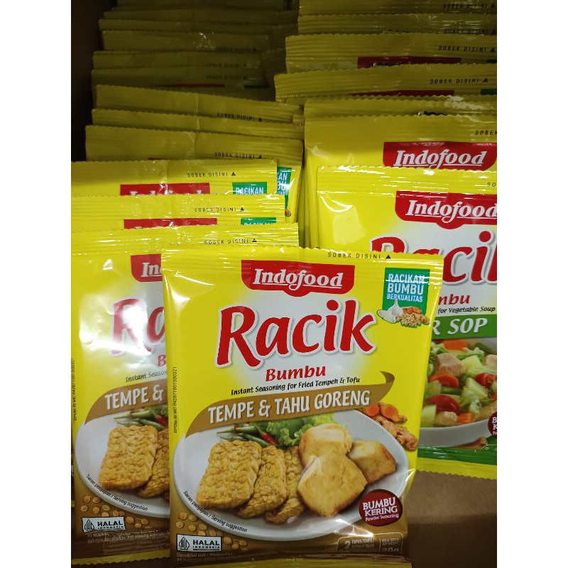

Indofood Bumbu Racik Tahu & Tempe Goreng 20 gr (1 renceng x 10 sachet)