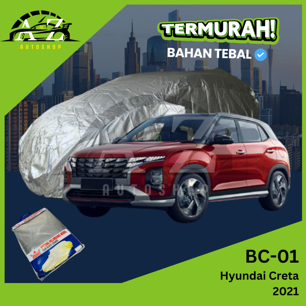 Cover Mobil CROWN Silver Hyundai Creta / Body Cover Creta / Sarung Mobil Hyundai Creta