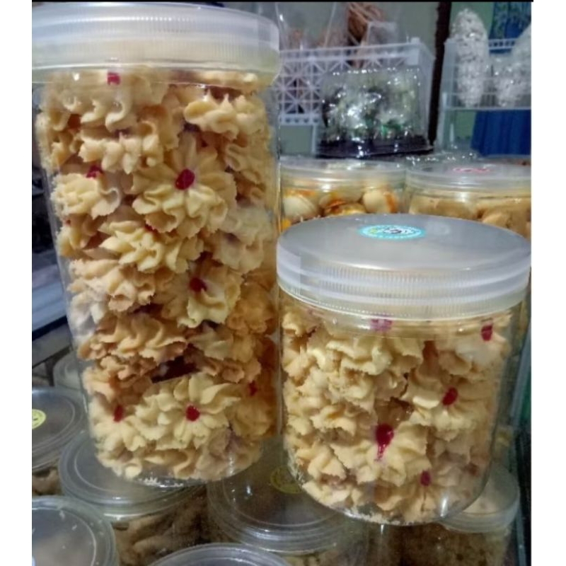 

kue semprit kue mawar toples 1.000 ml