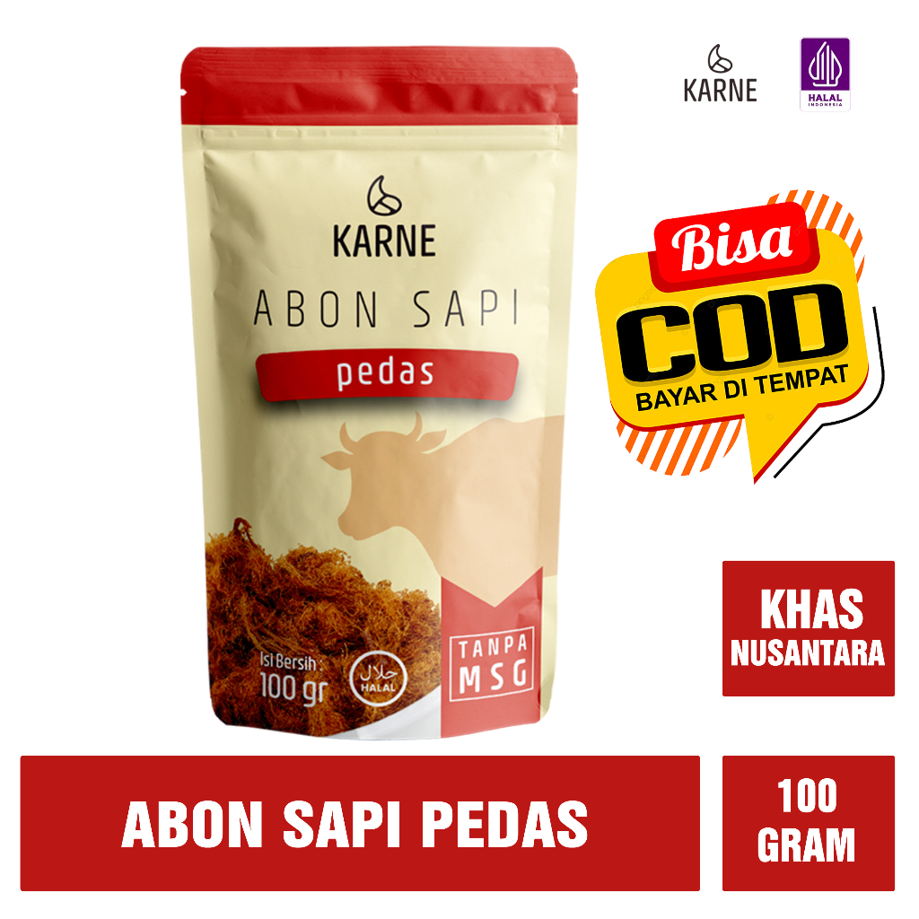 

Beef Floss Crunchy Spicy Abon Sapi Pedas Karne 100 gram