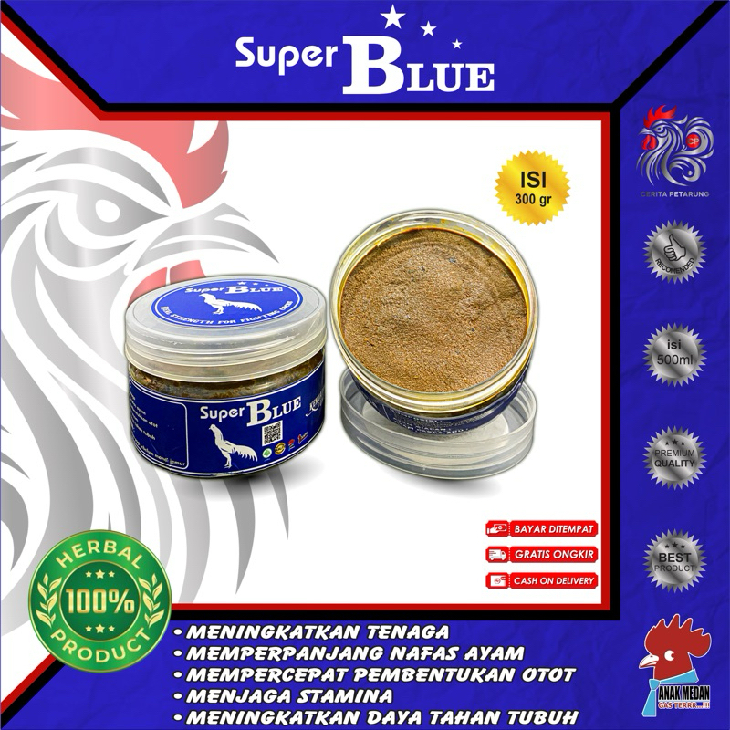 JAMU AYAM LAGA SUPER BLUE || ANAK MEDAN (Jamu ayam laga 300ml)