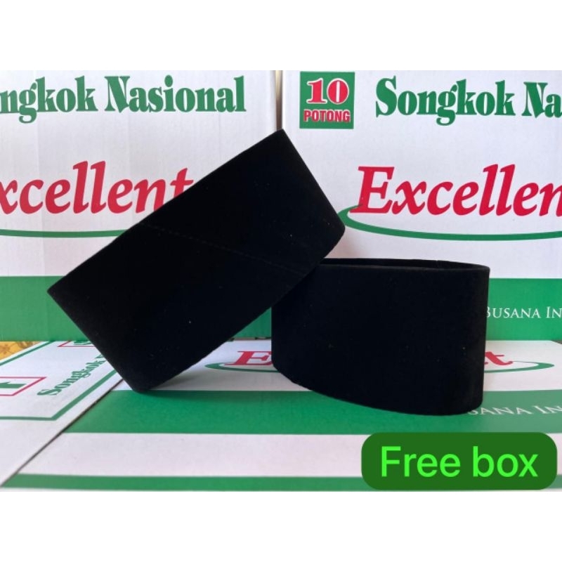 SONGKOK Peci Kopyah Hitam Polos Songkok Nasional Berkwalitas Dewasa Dan Anak