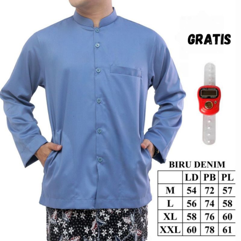 KOKO HAIBAH SAKU SAMPING | BAJU KOKO PRIA DEWASA LENGAN PANJANG TERBARU | KOKO POLOS | BAJU MUSLIM |