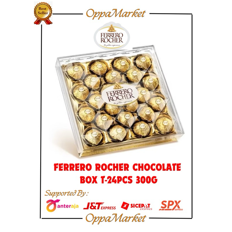 

FERRERO ROCHER BOX COKLAT IMPOR T-24PCS 300GR