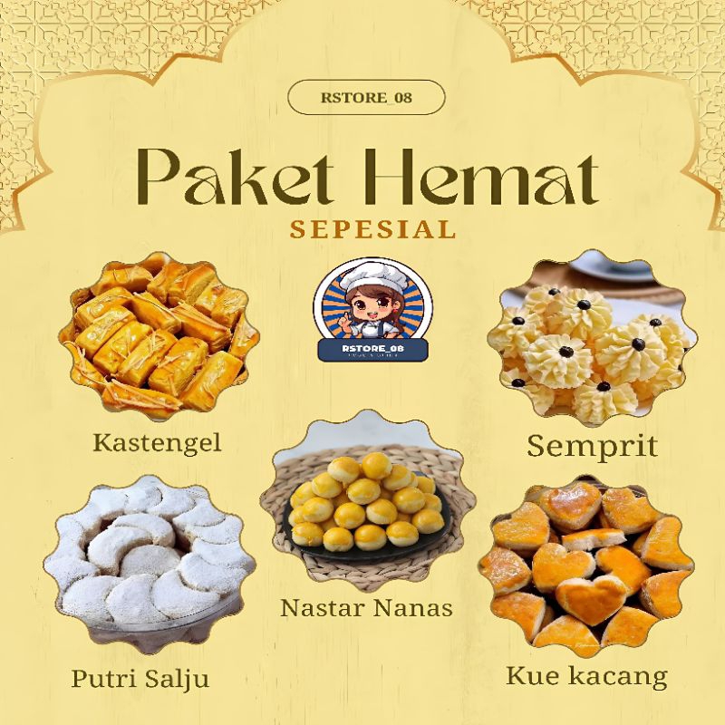 

Paket Hemat kuker lebaran special isi 5 Toples