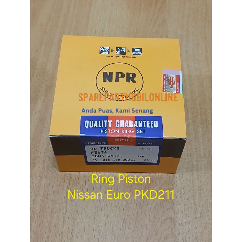 Ring set seher piston fe6t nissan diesel euro pkd211 12040-z5603