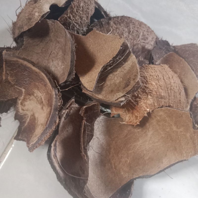 pecahan batok kelapa kering/cacah 1000 gram