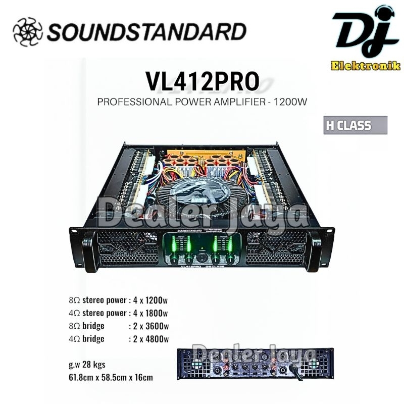 Power Amplifier Soundstandard VL 412 PRO / VL412 PRO - 4 channel (Sound Standart)