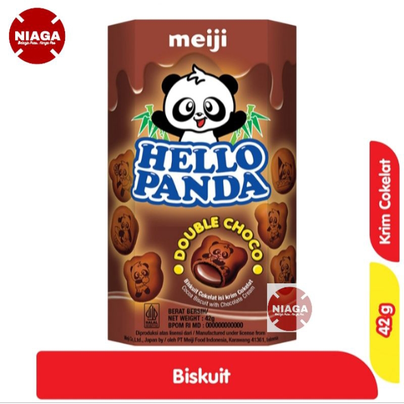 

Hello Panda Biskuit Krim Double Cokelat 42 gr