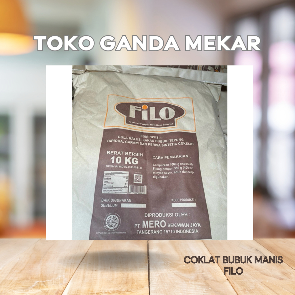 

COKLAT BUBUK MANIS FILO UNTUK ISIAN ROTI @ 10 kg | PREMIKS PENGISI ROTI RASA COKLAT